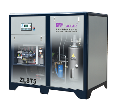 Compressor de parafuso rotativo funcionando